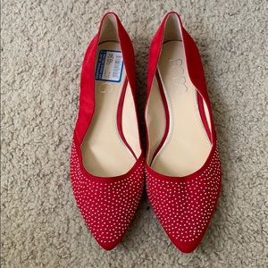 Red Pointed Toe Flats